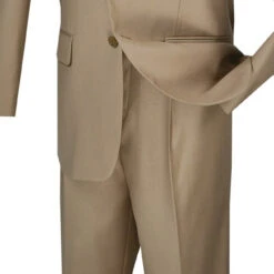 Regular Fit Suit 2 Button 2 Piece In Khaki -Bowie Store 01 VIN 2TR KHAKI 15 4