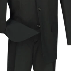 Mont Blanc Collection - Regular Fit Suit 3 Button 2 Piece In Black -Bowie Store 01 VIN 3PP BLACK 4