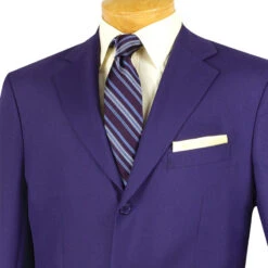 Mont Blanc Collection - Regular Fit Suit 3 Button 2 Piece In Purple 5 Mont Blanc Collection - Regular Fit Suit 3 Button 2 Piece In Purple -Bowie Store 01 VIN 3PP PURPLE 3
