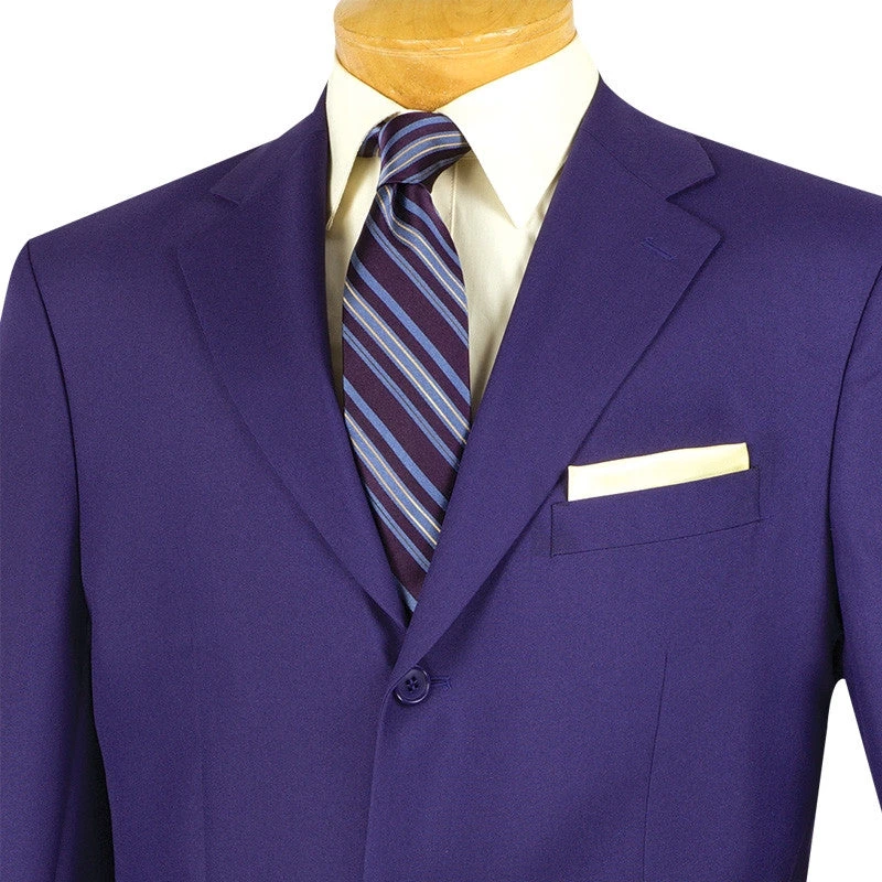Mont Blanc Collection - Regular Fit Suit 3 Button 2 Piece In Purple 3 Mont Blanc Collection - Regular Fit Suit 3 Button 2 Piece In Purple - Image 3