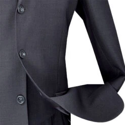 Avalon Collection - Regular Fit Men's Suit 3 Button 3 Piece Heather Gray -Bowie Store 01 VIN 3TR 3 HEATHER GRAY 15 4