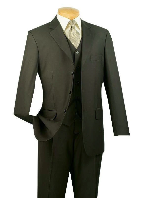 Avalon Collection - Regular Fit Men's Suit 3 Button 3 Piece Olive 1 Avalon Collection - Regular Fit Men's Suit 3 Button 3 Piece Olive