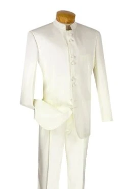 Men's Regular Fit Tuxedo 2 Piece 8 Buttons In Ivory