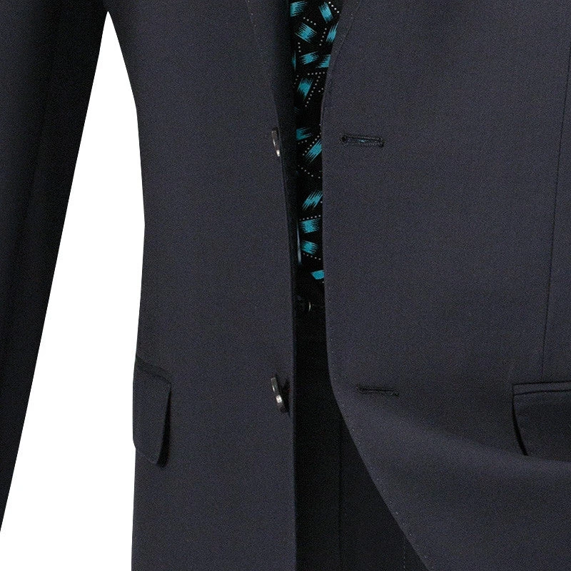 Slim Fit Men's Suit 2 Piece 2 Button In Navy 3 Slim Fit Men's Suit 2 Piece 2 Button In Navy - Image 3