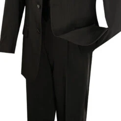 Men's Regular Fit Tuxedo 2 Piece Collection Regular Fit In Black 3 Button Design -Bowie Store 01 VIN T 3HT BLACK 15 4