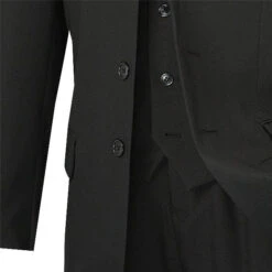 Mont Blanc Collection - Regular Fit Suit 3 Button 3 Piece In Black 7 Mont Blanc Collection - Regular Fit Suit 3 Button 3 Piece In Black -Bowie Store 01 VIN V 3PP BLACK 4