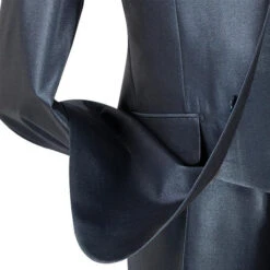 Nautilus Collection - Shiny Regular Fit Men's Suit 3 Piece 2 Button In Midnight Blue -Bowie Store 01 VIN V2RR 1 MIDNIGHT BLUE 4