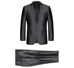 Black Slim Fit Sharkskin Italian Styled 2 Piece Suit 13 Black Slim Fit Sharkskin Italian Styled 2 Piece Suit -Bowie Store 207 1 1 5e961f7c be31 4e3b 8e95 722b15ed16db