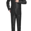 Black Regular Fit Sharkskin Italian Styled 2 Piece Suit