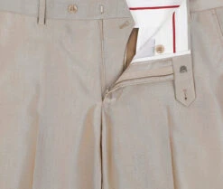 Beige Regular Fit Sharkskin Italian Styled 2 Piece Suit -Bowie Store 207 3 6