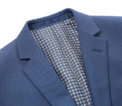 Regular Fit 2 Piece Notch Lapel 2 Button Suit In Blue -Bowie Store 2106 3 03