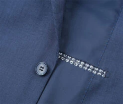 Regular Fit 2 Piece Notch Lapel 2 Button Suit In Blue -Bowie Store 2106 3 04