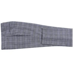 Regular Fit 2 Piece Notch Lapel Suit Gray Check Pattern -Bowie Store 293 14 7