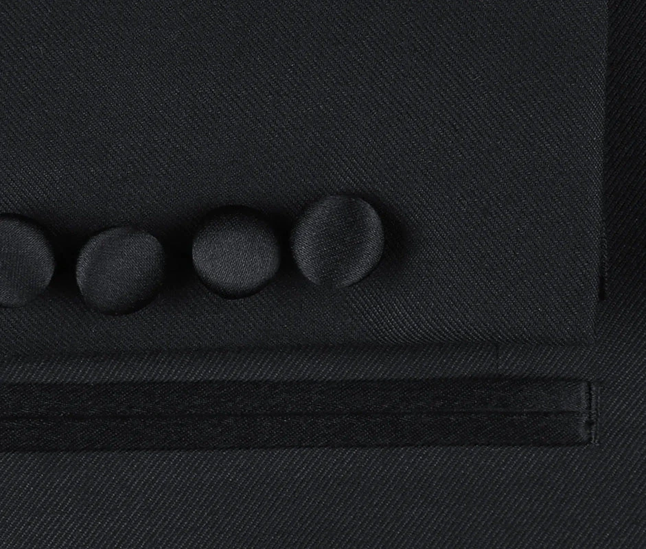 (54R) Classic Regular Fit 2 Piece Black Dress Tuxedo Peak Lapel 3 (54R) Classic Regular Fit 2 Piece Black Dress Tuxedo Peak Lapel - Image 3