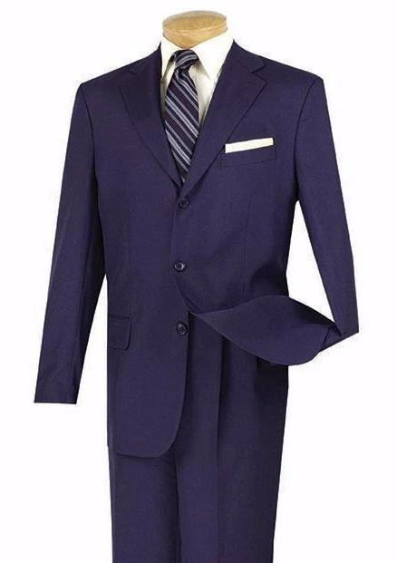 Mont Blanc Collection - Regular Fit Suit 3 Button 2 Piece In Navy 1 Mont Blanc Collection - Regular Fit Suit 3 Button 2 Piece In Navy