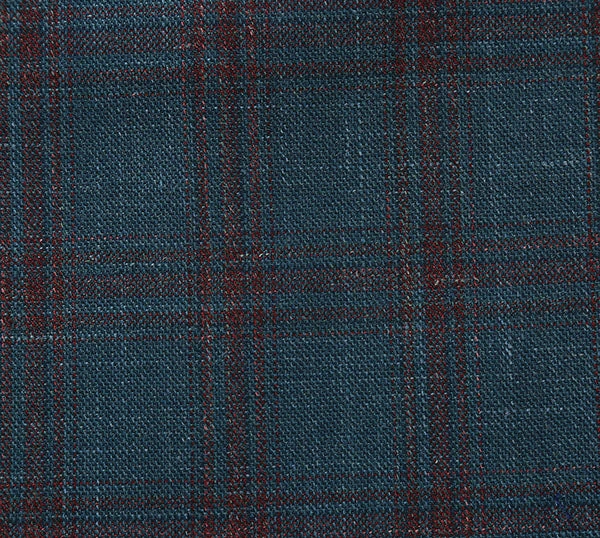 Regular Fit Wool & Linen Windowpane Blazer 5 Regular Fit Wool & Linen Windowpane Blazer - Image 5