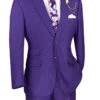 Catania Collection - Modern Fit Windowpane Suit 2 Piece In Purple