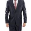 Arezzo Collection - 100% Wool Suit Modern Fit Italian Style 2 Piece In Navy