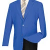 Royal Blue Regular Fit 3 Button Blazer