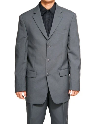Mont Blanc Collection - Regular Fit Suit 3 Button 2 Piece In Gray 1 Mont Blanc Collection - Regular Fit Suit 3 Button 2 Piece In Gray