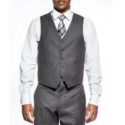 Slim Fit Men's Suit 3 Piece 2 Button In Heather Gray -Bowie Store sv2900 hgray 3 1024x1024 1