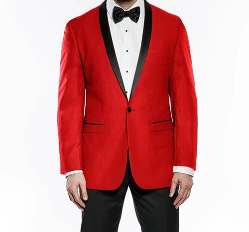 Kingsman Collection - Shawl Collar Slim Fit Tuxedo 2 Piece 1 Button Red 1 Kingsman Collection - Shawl Collar Slim Fit Tuxedo 2 Piece 1 Button Red